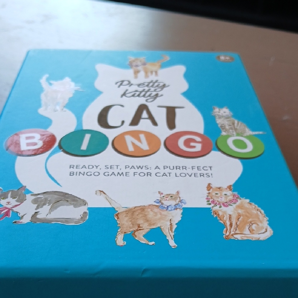 Cat Bingo Game - Blue